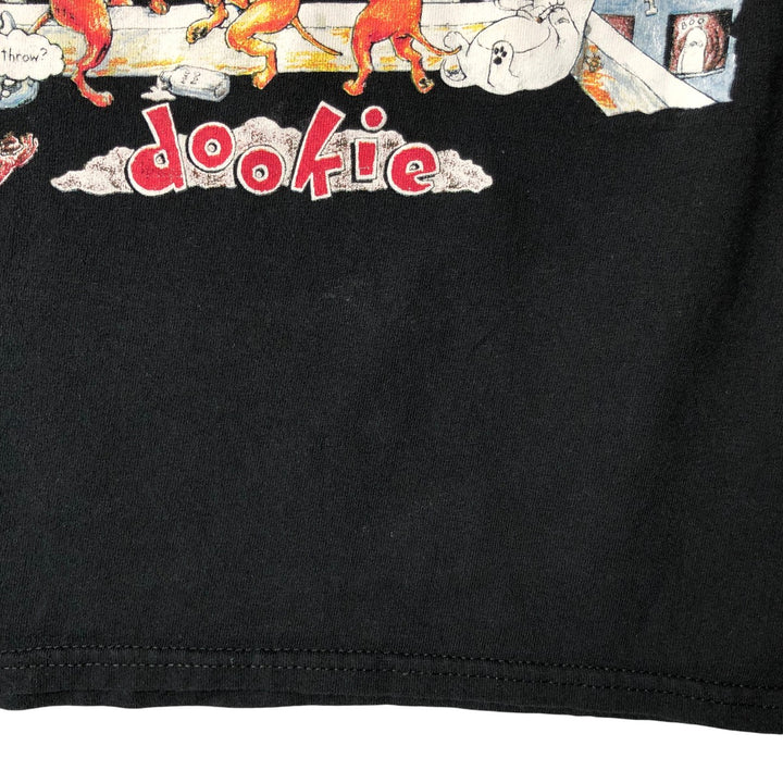 GREEN DAY Green Day Band T-shirt Band T Men's S size cotton black type Vintage Second Hand