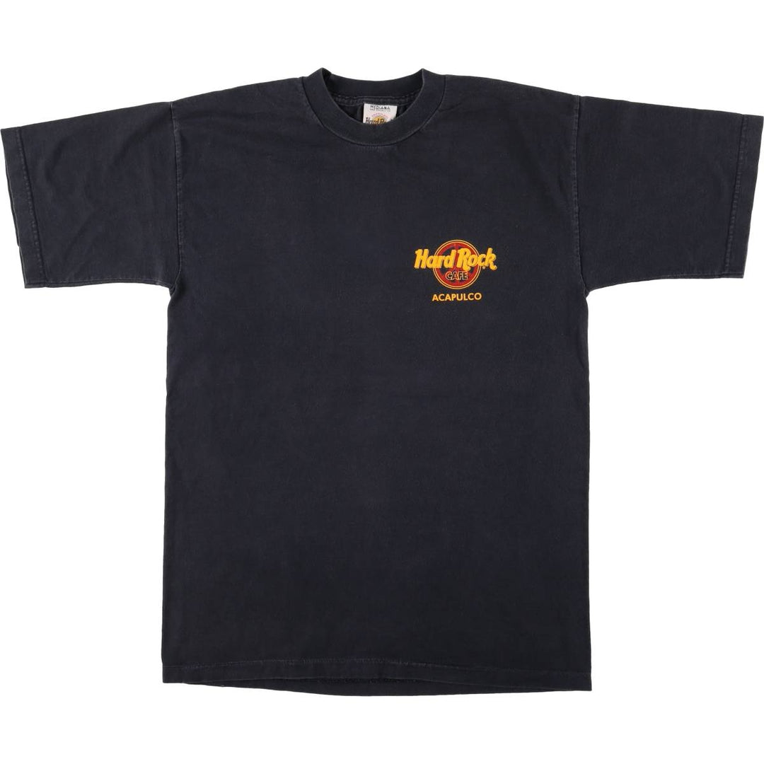 HARD ROCK CAFE Hard Rock Cafe Advertising T-shirt Men's M size cotton navy blue type Vintage Second Hand