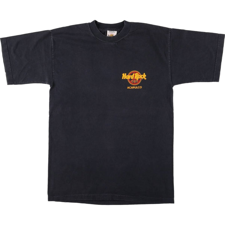 HARD ROCK CAFE Hard Rock Cafe Advertising T-shirt Men's M size cotton navy blue type Vintage Second Hand