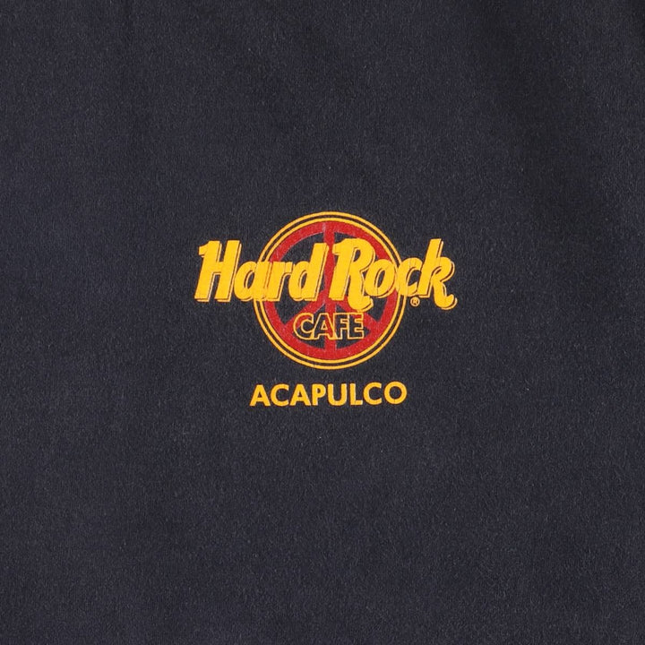 HARD ROCK CAFE Hard Rock Cafe Advertising T-shirt Men's M size cotton navy blue type Vintage Second Hand
