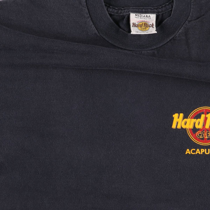 HARD ROCK CAFE Hard Rock Cafe Advertising T-shirt Men's M size cotton navy blue type Vintage Second Hand