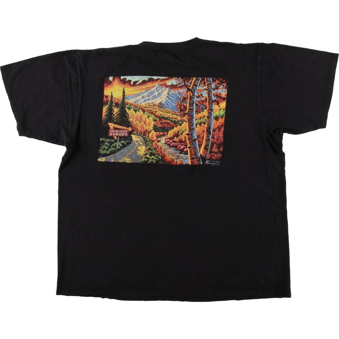 IN-N-OUT BURGER In-N-Out Burger Advertising T-shirt Made in USA Men's XL size cotton black type Vintage Second Hand
