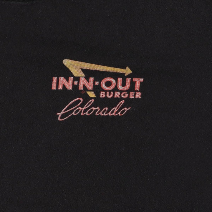 IN-N-OUT BURGER In-N-Out Burger Advertising T-shirt Made in USA Men's XL size cotton black type Vintage Second Hand