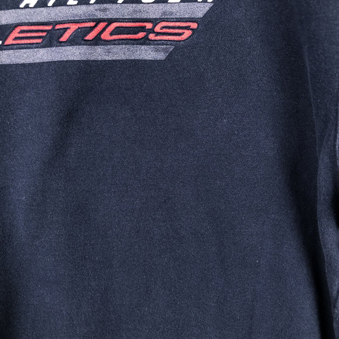 Vintage 90'S Tommy Hilfiger Athletics print sweatshirt, size L, men's cotton navy blue type Vintage Second Hand