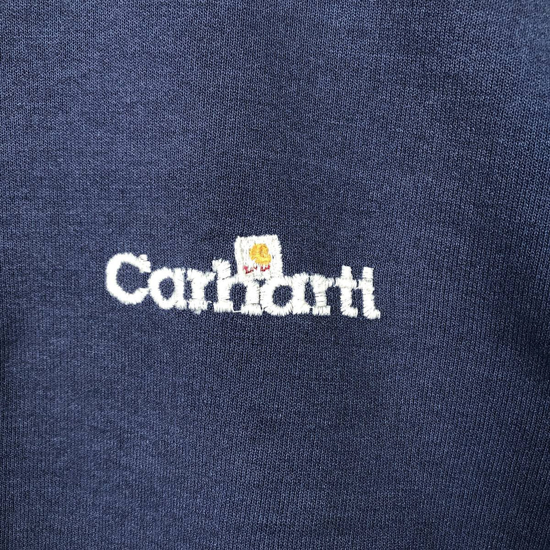 Carhartt One Point Logo Sweatshirt, Men's Size L cotton Navy blue Vintage Second Hand