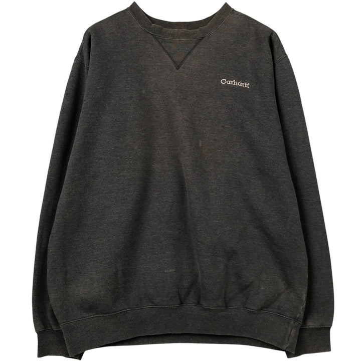 Carhartt sweatshirt, men's size L cotton Charcoal Vintage Second Hand