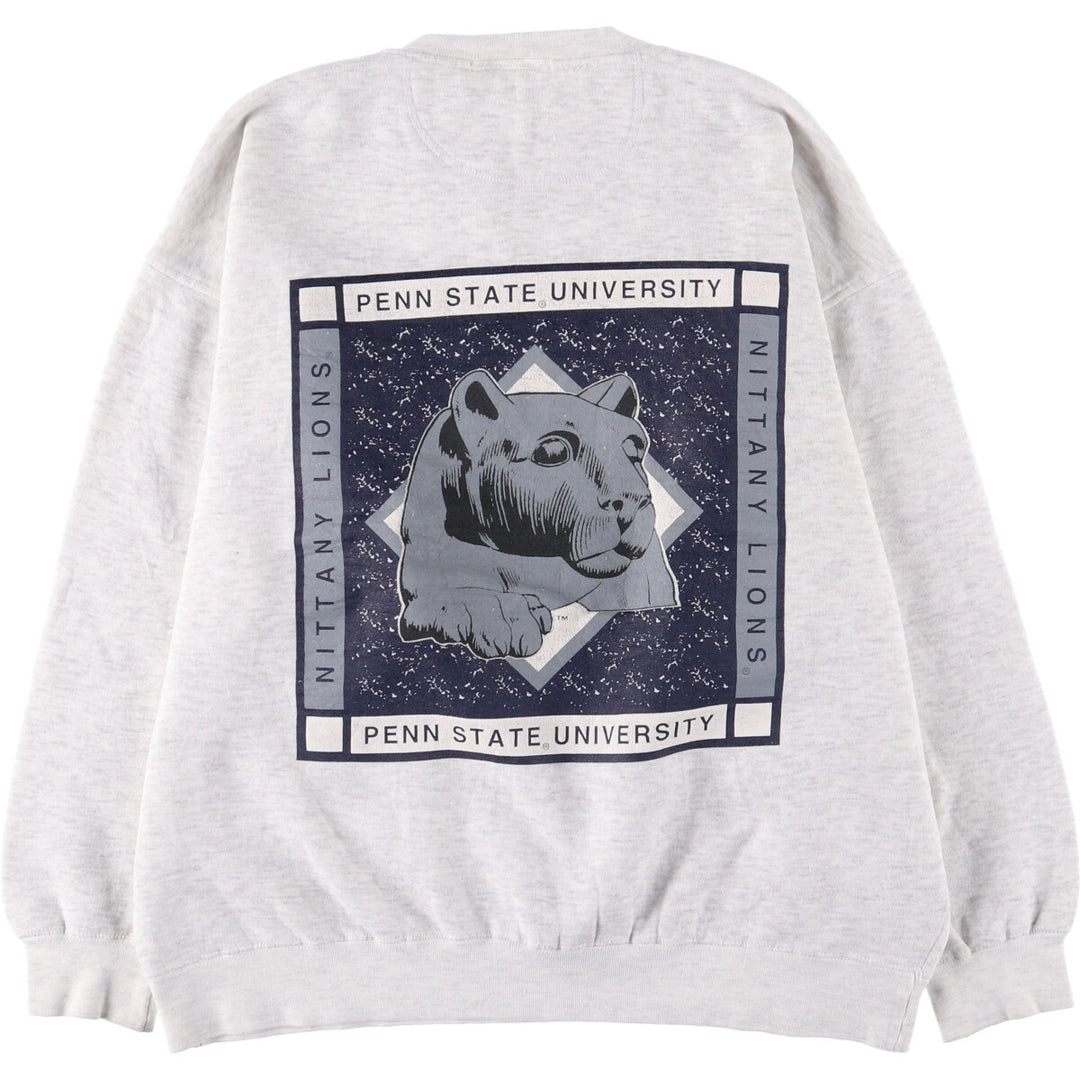Vintage DANAGGERS PENN STATE Pennsylvania State University College Sweatshirt, Men's Size XL polyester white type Vintage Second Hand