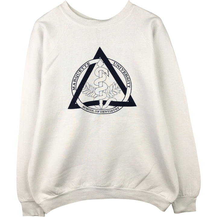 Men's college sweatshirt (size L) unclear white type Vintage Second Hand
