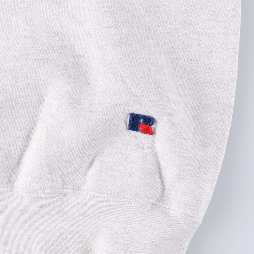 90'S Russell High Cotton College Sweatshirt, Made in USA, Men's Size Medium, Vintage cotton pale white type Vintage Second Hand
