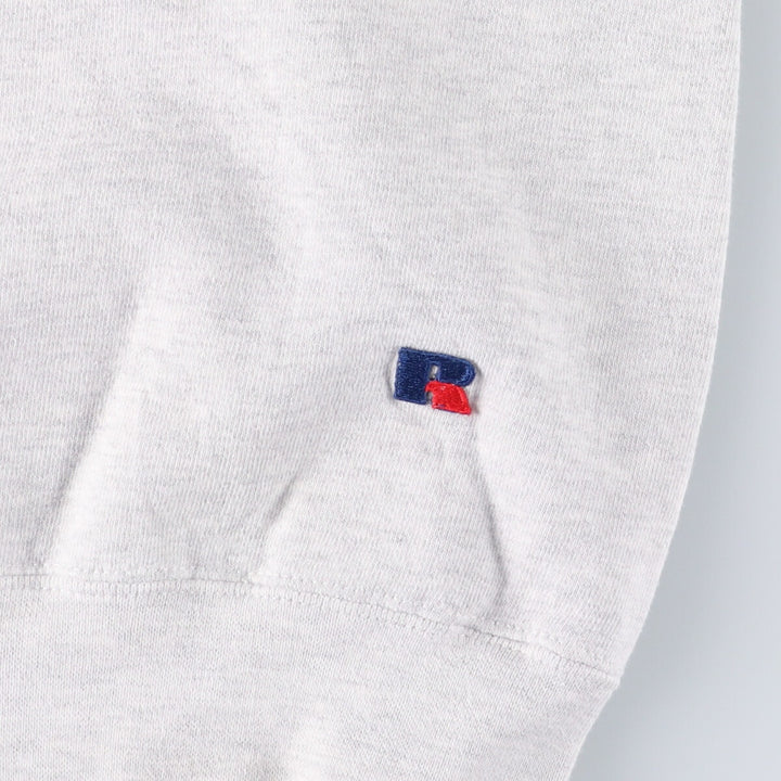 90'S Russell High Cotton College Sweatshirt, Made in USA, Men's Size Medium, Vintage cotton pale white type Vintage Second Hand