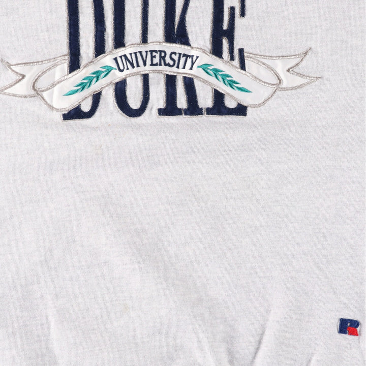 90'S Russell High Cotton College Sweatshirt, Made in USA, Men's Size Medium, Vintage cotton pale white type Vintage Second Hand