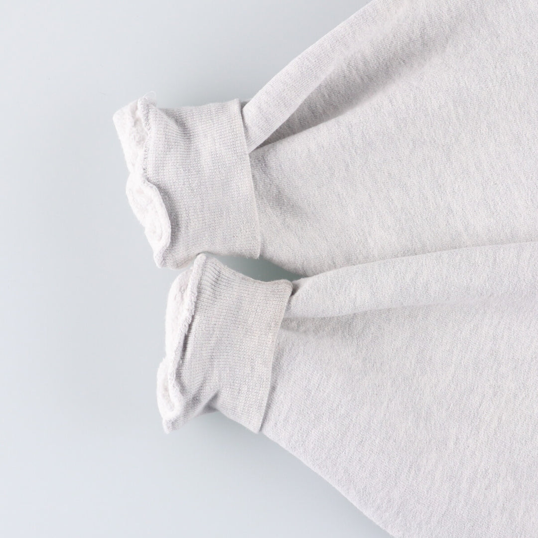 90'S Russell High Cotton College Sweatshirt, Made in USA, Men's Size Medium, Vintage cotton pale white type Vintage Second Hand