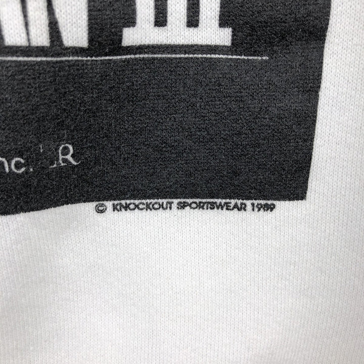 Vintage 1980'S Fruit of the Loom Leonard Duran III print sweatshirt, Made in USA, Men's XL cotton white type Vintage Second Hand