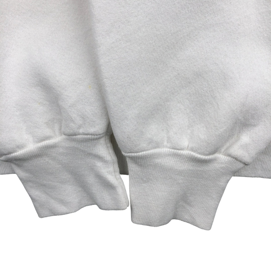 Vintage 1980'S Fruit of the Loom Leonard Duran III print sweatshirt, Made in USA, Men's XL cotton white type Vintage Second Hand