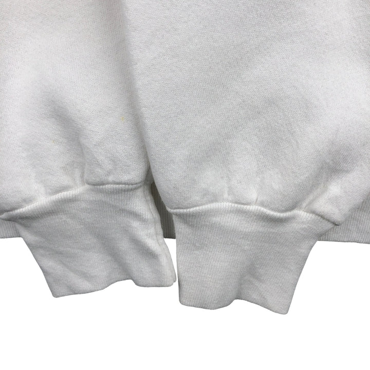 Vintage 1980'S Fruit of the Loom Leonard Duran III print sweatshirt, Made in USA, Men's XL cotton white type Vintage Second Hand