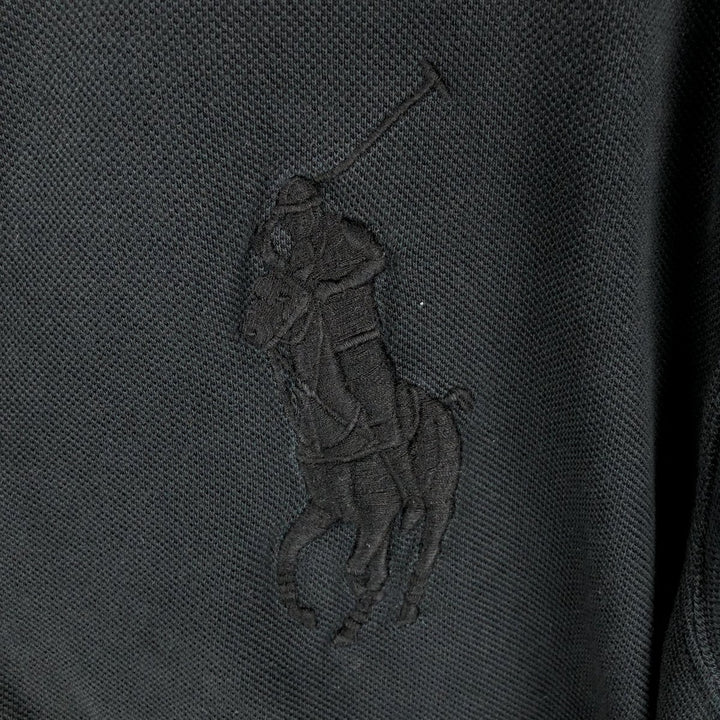 Ralph Lauren POLO by Ralph Lauren Big Pony Sweat Full Zip Hoodie Men's L size cotton black type Vintage Second Hand