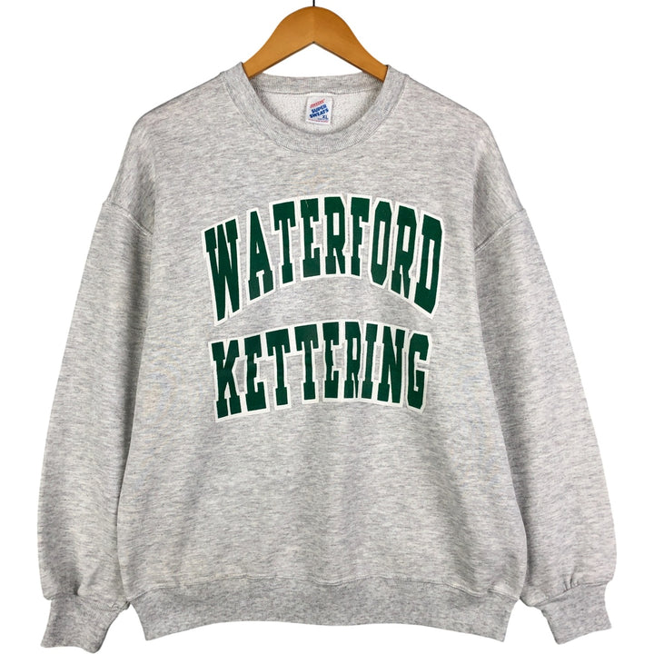 Vintage 80s-90'S Jerzees Super Sweats college sweatshirt, made in the USA, men's size XL cotton gray type Vintage Second Hand
