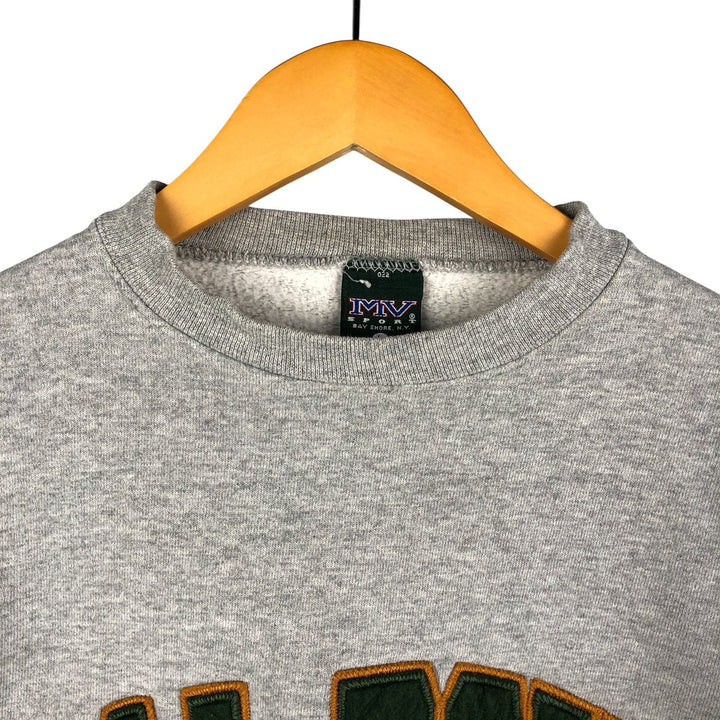 Vintage 90'S MV SPORT college sweatshirt, made in the USA, size L, men's cotton gray type Vintage Second Hand