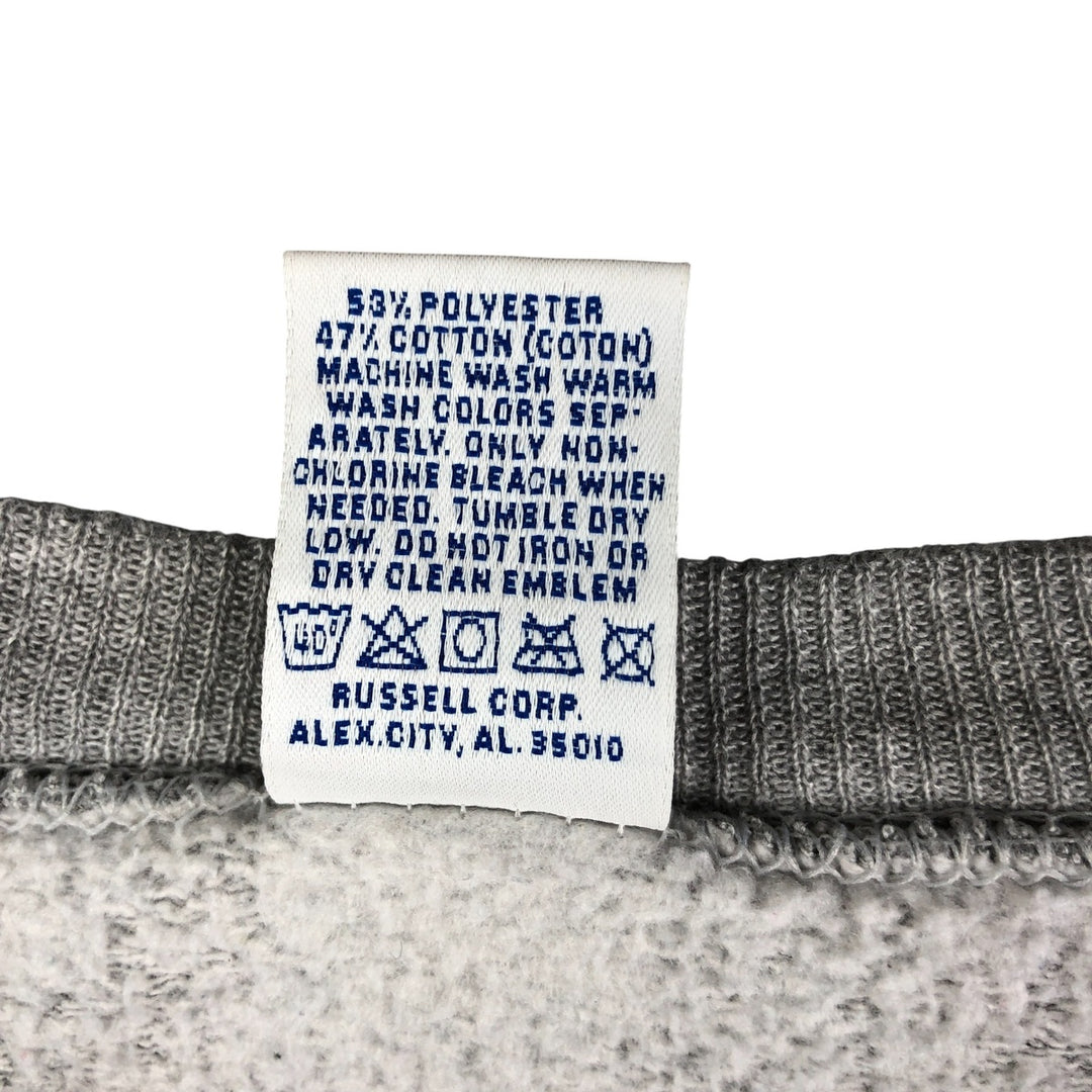 Vintage 90'S Russell ATHLETIC college sweatshirt, made in the USA, size XL, men's polyester gray type Vintage Second Hand