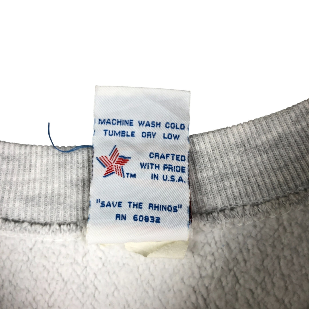 Vintage 90'S Rugged Sweats college sweatshirt, made in the USA, size L, men's unclear gray type Vintage Second Hand