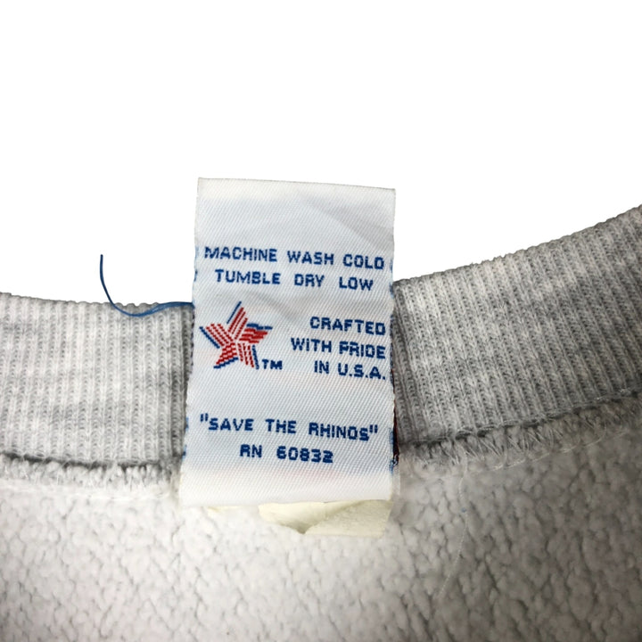 Vintage 90'S Rugged Sweats college sweatshirt, made in the USA, size L, men's unclear gray type Vintage Second Hand