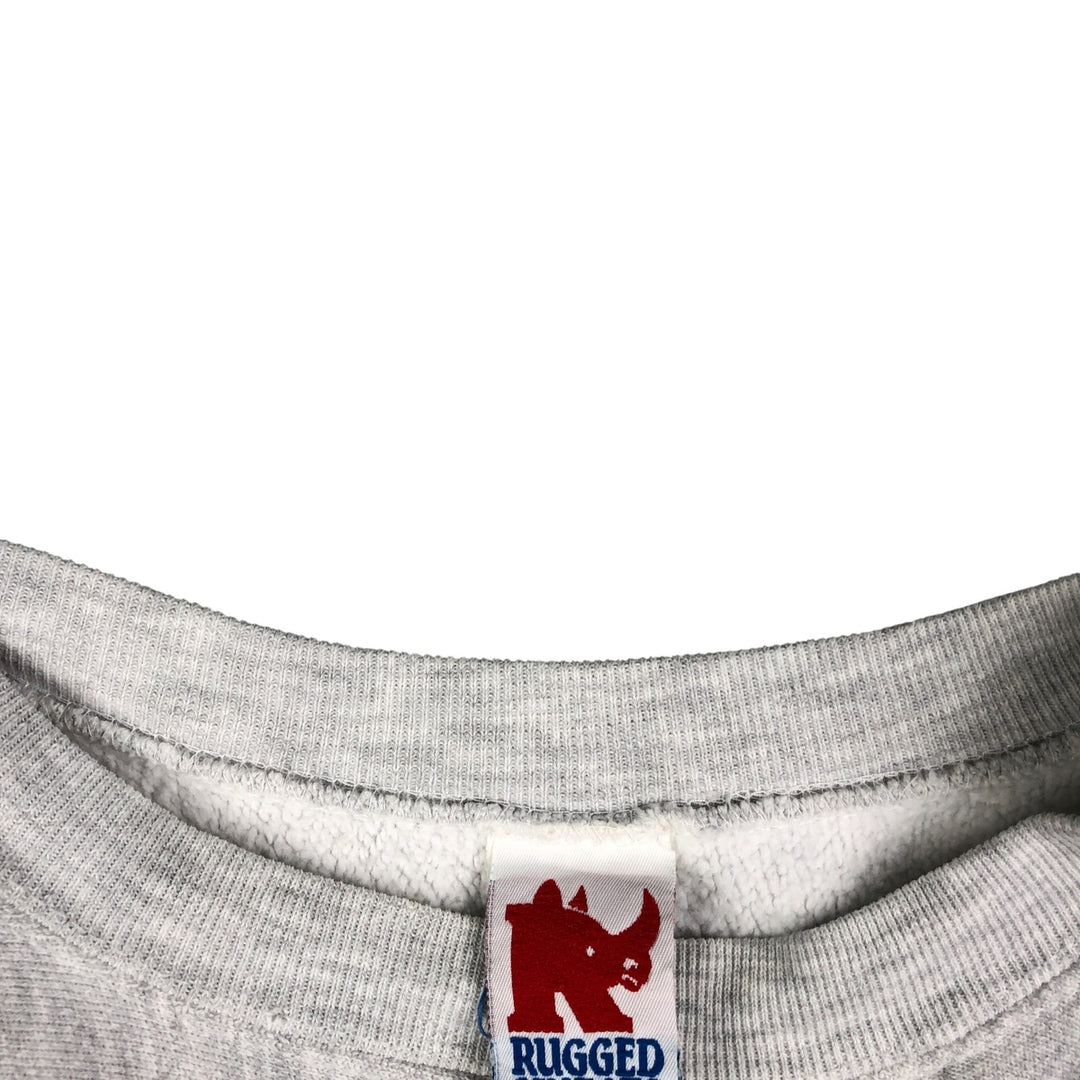 Vintage 90'S Rugged Sweats college sweatshirt, made in the USA, size L, men's unclear gray type Vintage Second Hand
