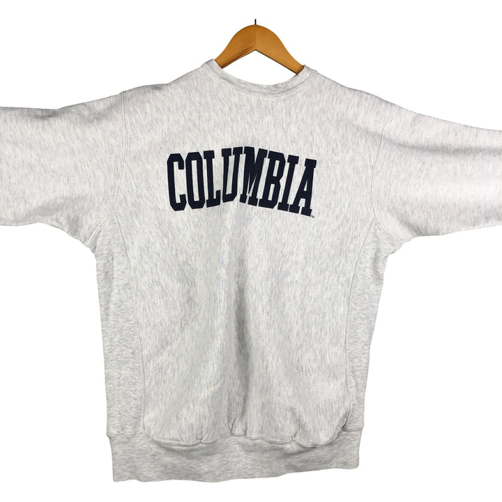 Vintage 1990'S MV SPORT PRO WEAVE Columbia University college sweatshirt, made in the USA, size L, men's cotton gray type Vintage Second Hand