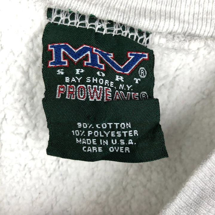 Vintage 1990'S MV SPORT PRO WEAVE Columbia University college sweatshirt, made in the USA, size L, men's cotton gray type Vintage Second Hand