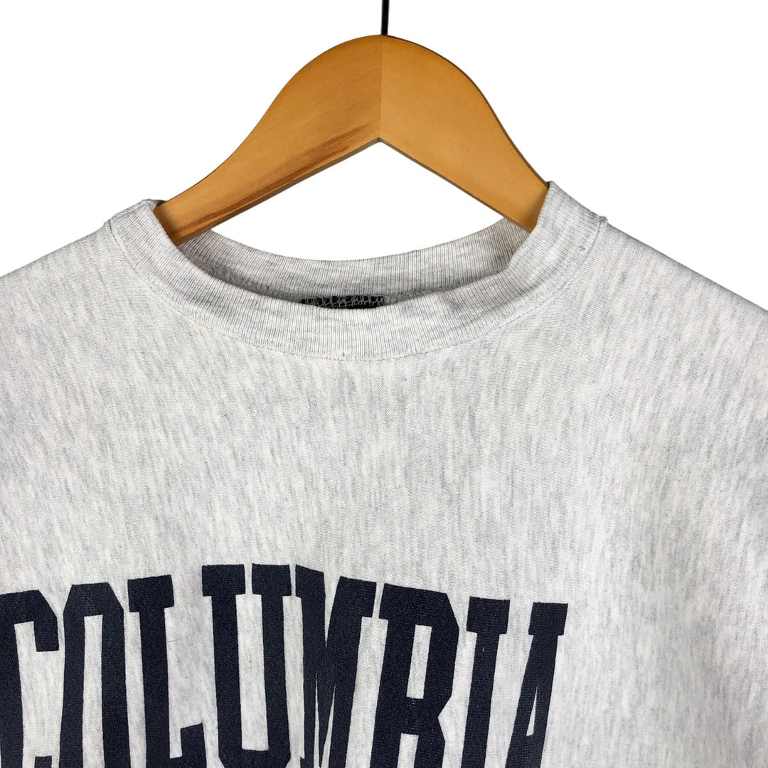 Vintage 1990'S MV SPORT PRO WEAVE Columbia University college sweatshirt, made in the USA, size L, men's cotton gray type Vintage Second Hand