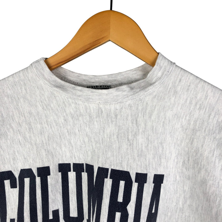 Vintage 1990'S MV SPORT PRO WEAVE Columbia University college sweatshirt, made in the USA, size L, men's cotton gray type Vintage Second Hand