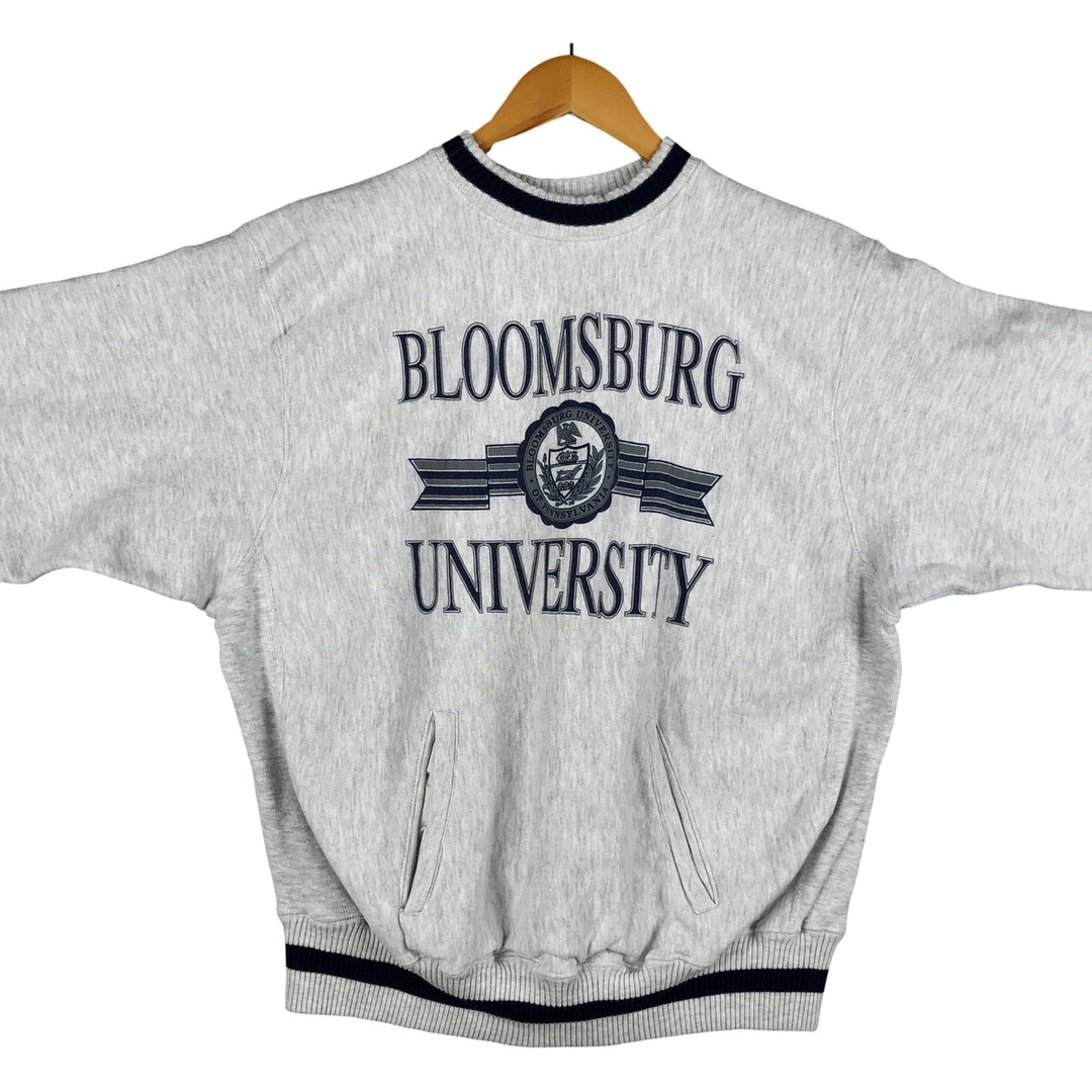 Vintage 90'S MV SPORT triple print college sweatshirt, made in the USA, men's size XL cotton gray type Vintage Second Hand