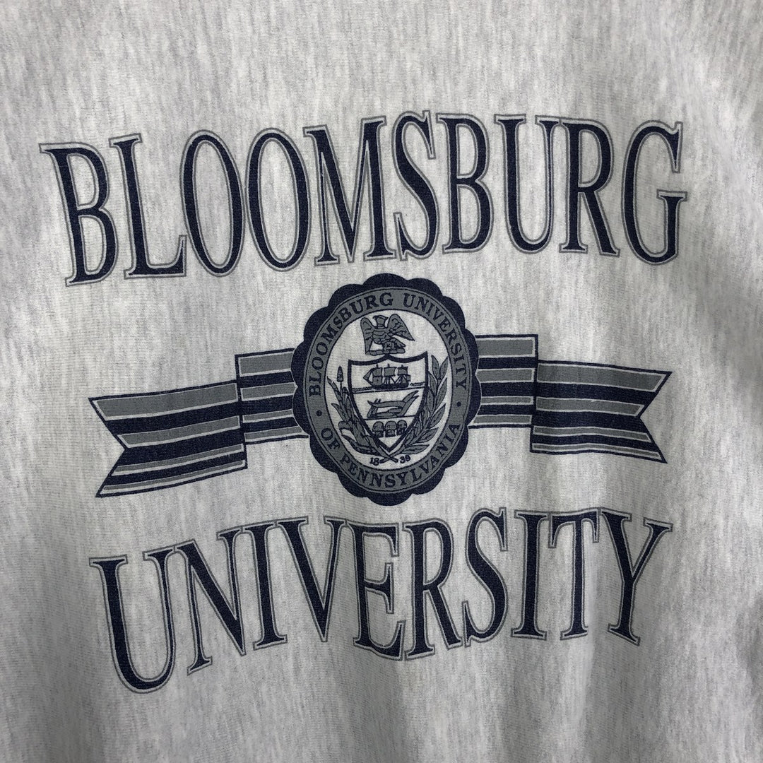 Vintage 90'S MV SPORT triple print college sweatshirt, made in the USA, men's size XL cotton gray type Vintage Second Hand