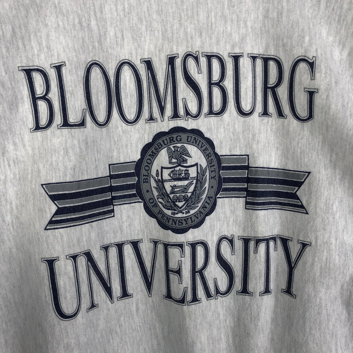 Vintage 90'S MV SPORT triple print college sweatshirt, made in the USA, men's size XL cotton gray type Vintage Second Hand