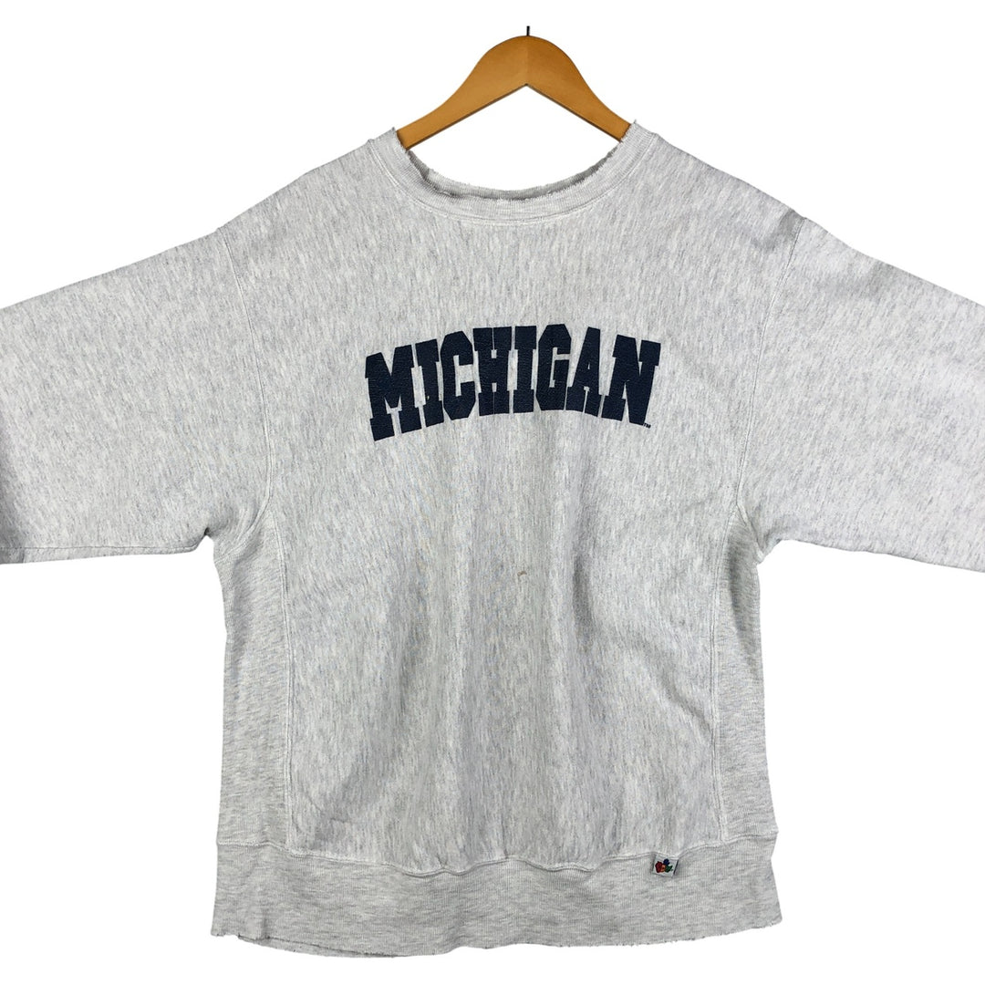 Vintage 1990'S Midwest Embroidery MICHIGAN University of Michigan college sweatshirt, men's size XL cotton gray type Vintage Second Hand