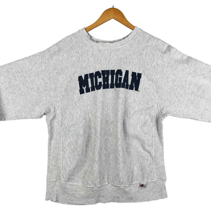 Vintage 1990'S Midwest Embroidery MICHIGAN University of Michigan college sweatshirt, men's size XL cotton gray type Vintage Second Hand