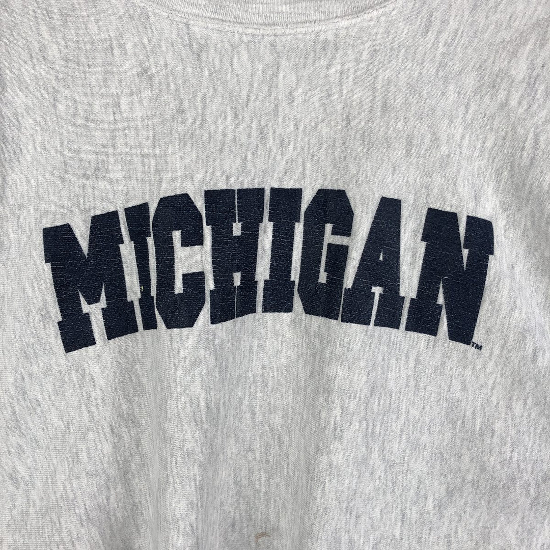 Vintage 1990'S Midwest Embroidery MICHIGAN University of Michigan college sweatshirt, men's size XL cotton gray type Vintage Second Hand