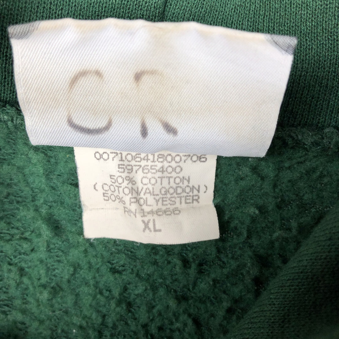 Vintage 90'S Lee Advertising full-zip sweatshirt hoodie, Made in USA, Men's XL cotton Green type dark green Vintage Second Hand