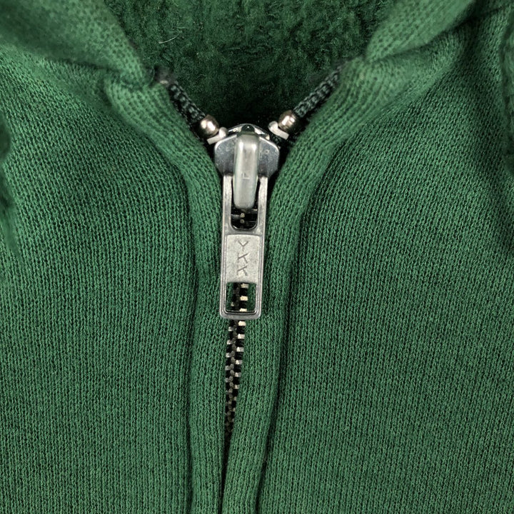 Vintage 90'S Lee Advertising full-zip sweatshirt hoodie, Made in USA, Men's XL cotton Green type dark green Vintage Second Hand