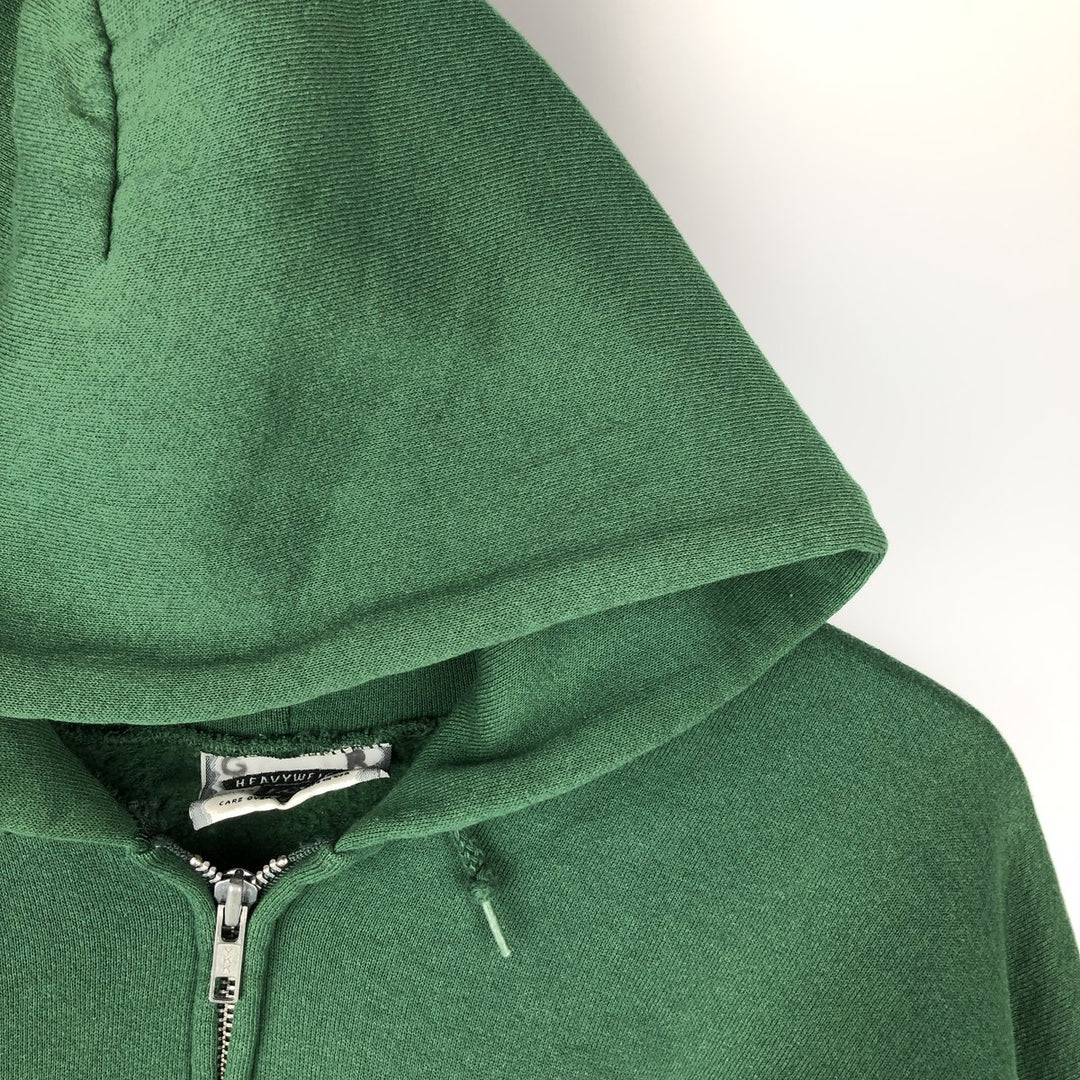 Vintage 90'S Lee Advertising full-zip sweatshirt hoodie, Made in USA, Men's XL cotton Green type dark green Vintage Second Hand