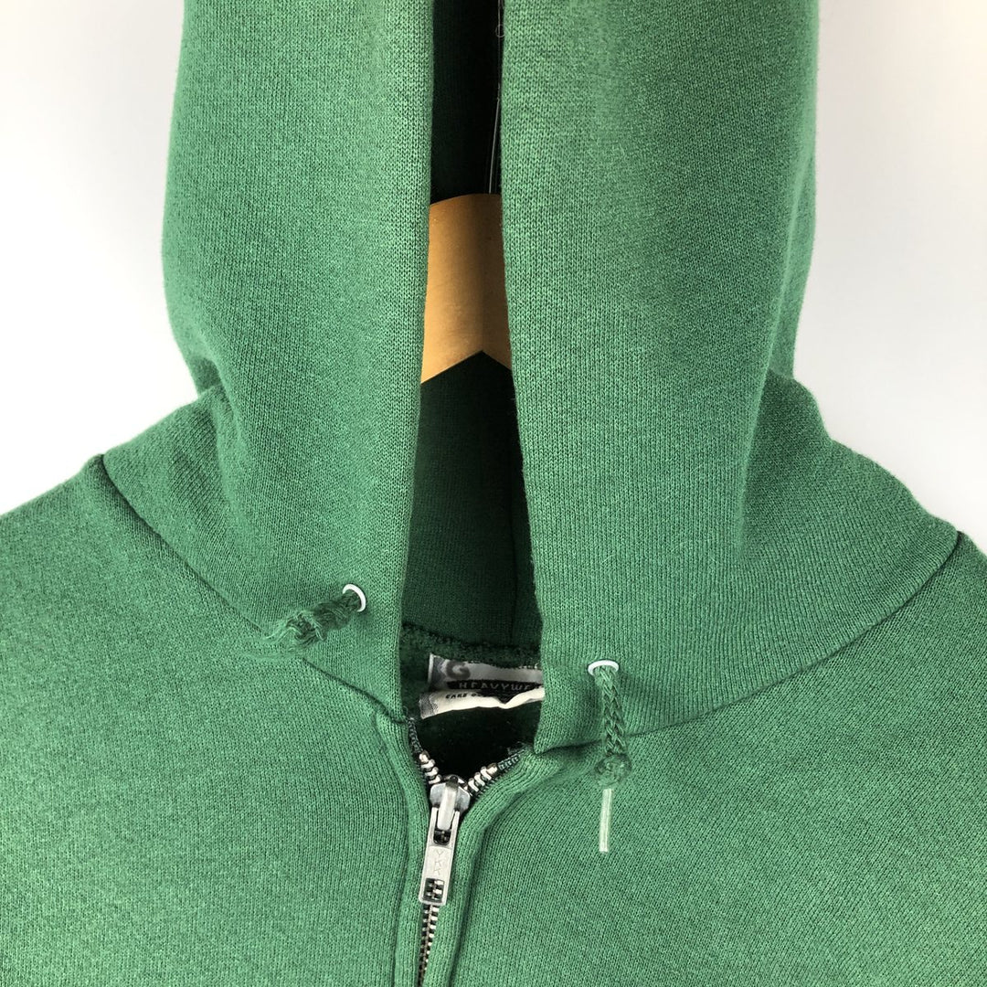 Vintage 90'S Lee Advertising full-zip sweatshirt hoodie, Made in USA, Men's XL cotton Green type dark green Vintage Second Hand
