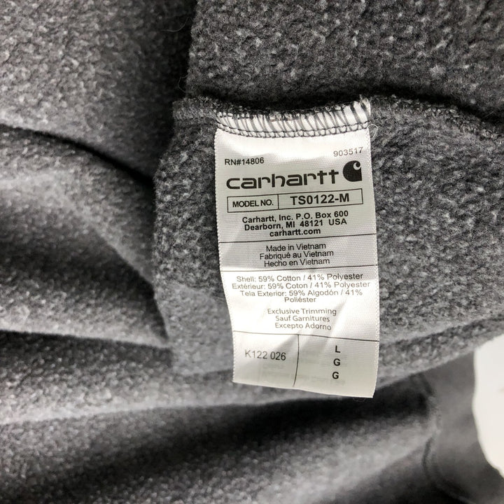 Carhartt Loose Fit Sweat Full Zip Hoodie, Men's L size cotton Charcoal Vintage Second Hand