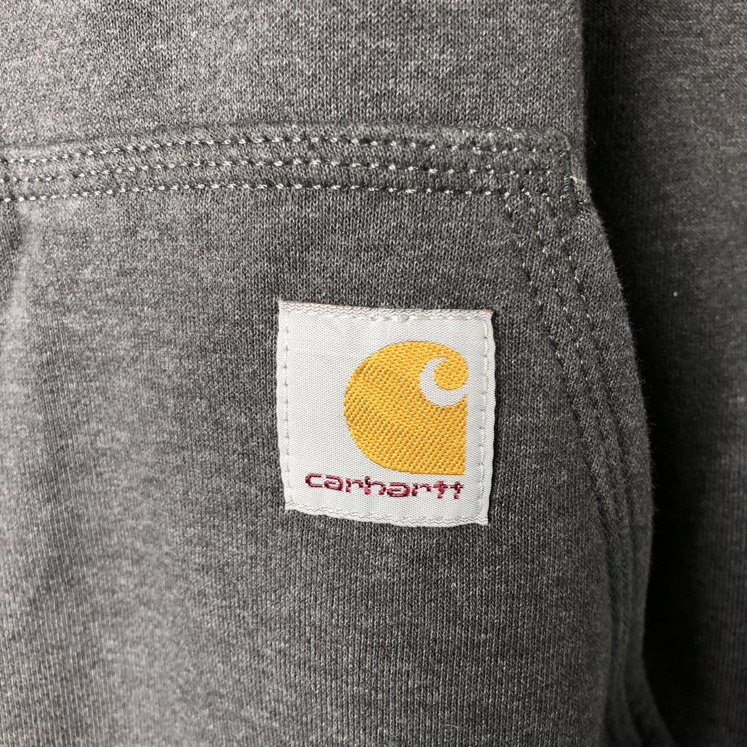 Carhartt Loose Fit Sweat Full Zip Hoodie, Men's L size cotton Charcoal Vintage Second Hand