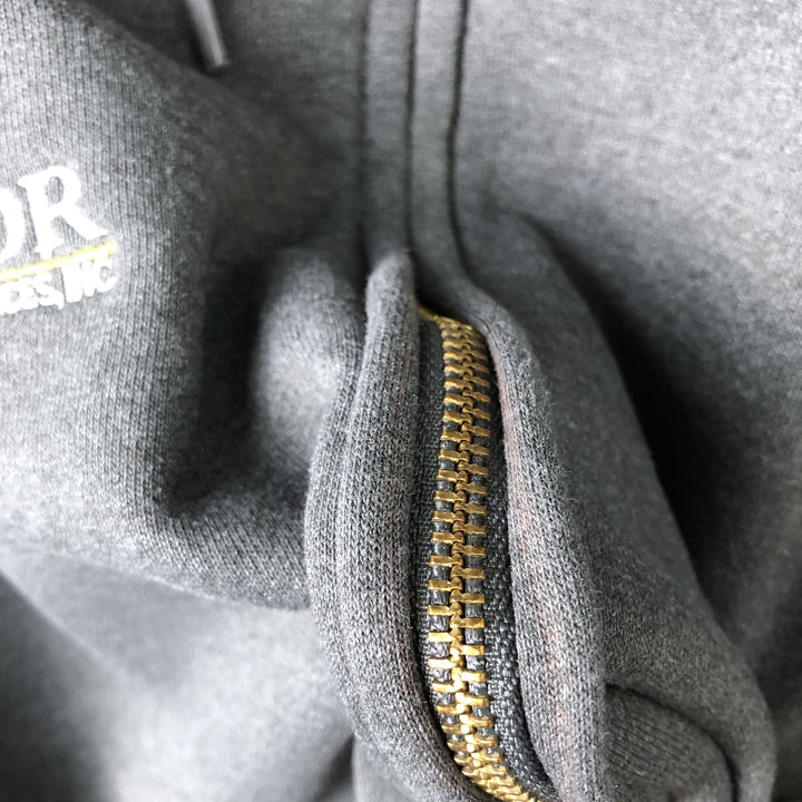 Carhartt Loose Fit Sweat Full Zip Hoodie, Men's L size cotton Charcoal Vintage Second Hand