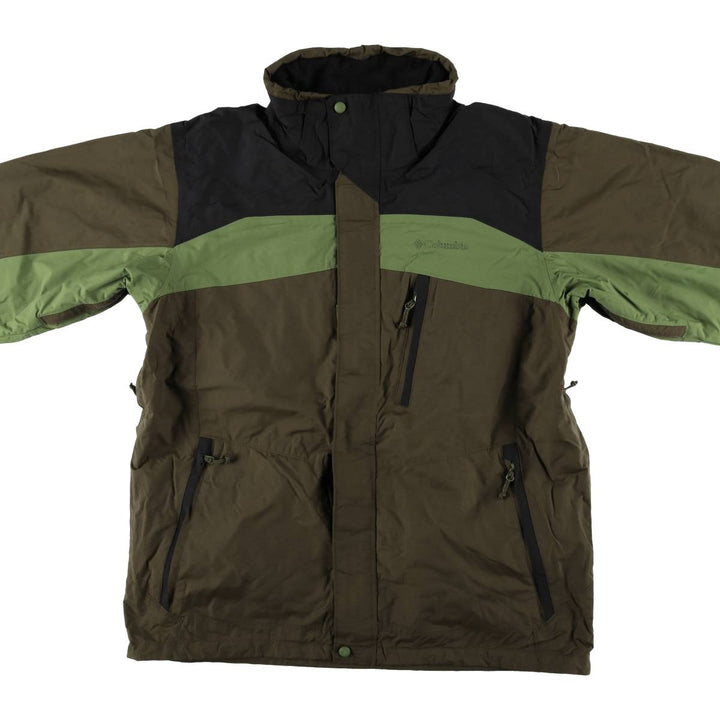 2000'S Columbia Whirlibird 2-Way Mountain Jacket, Shell Jacket, Men's Size L Nylon brown type Vintage Second Hand