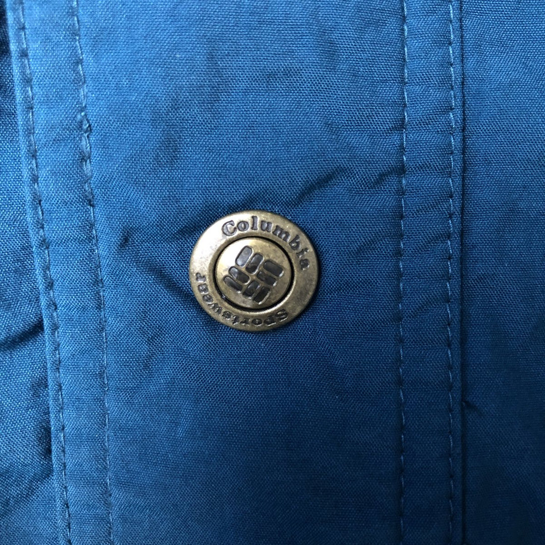 90'S Columbia White Tag Half Snap Warm-Up Pullover, Men's XL, Vintage unclear green type Vintage Second Hand