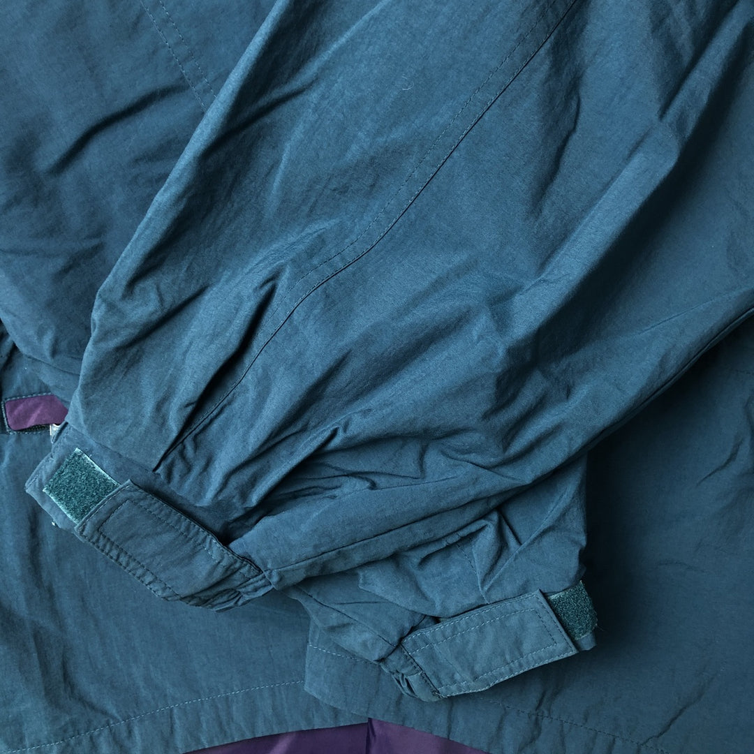 90'S Columbia White Tag Half Snap Warm-Up Pullover, Men's XL, Vintage unclear green type Vintage Second Hand