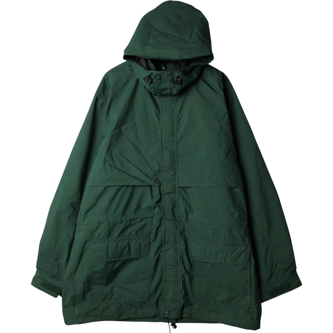 Eddie Bauer Mountain Parka Shell Jacket, Men's XL polyester Green type dark green Vintage Second Hand