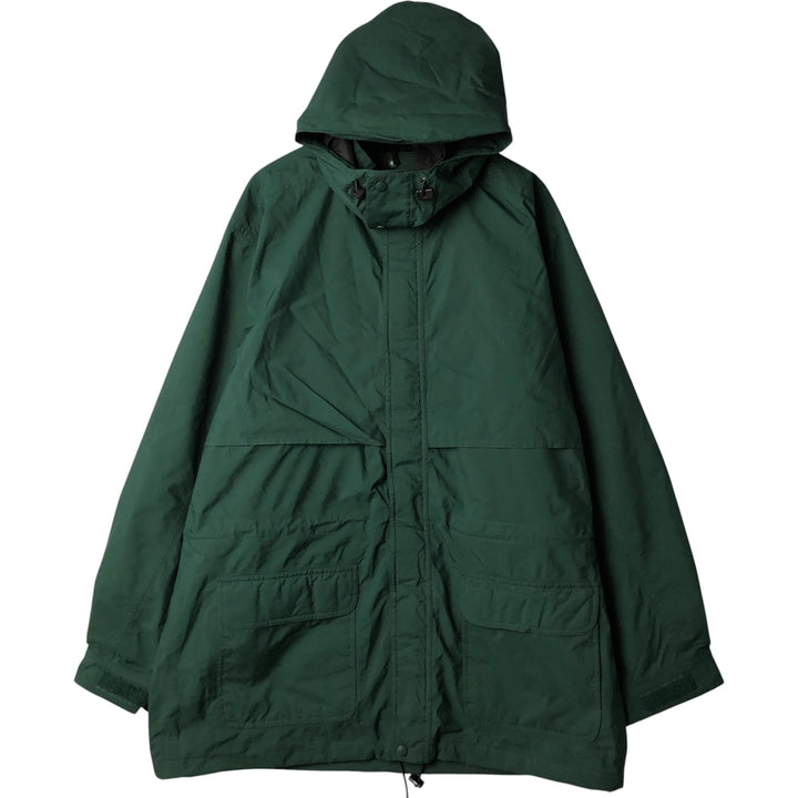 Eddie Bauer Mountain Parka Shell Jacket, Men's XL polyester Green type dark green Vintage Second Hand