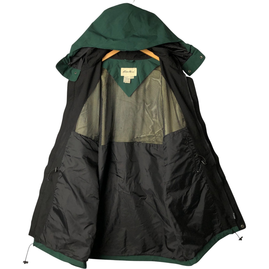Eddie Bauer Mountain Parka Shell Jacket, Men's XL polyester Green type dark green Vintage Second Hand