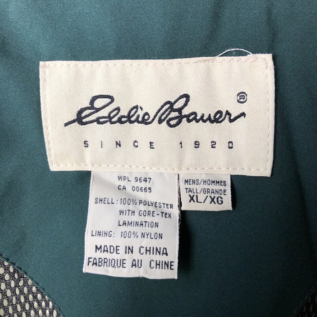 Eddie Bauer Mountain Parka Shell Jacket, Men's XL polyester Green type dark green Vintage Second Hand